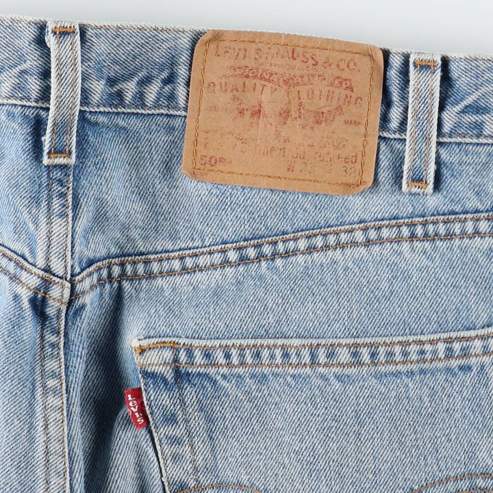 90'S Levi's 505 REGULAR FIT STRAIGHT LEG tapered denim pants for men, W31 equivalent, vintage cotton Blue type light blue Vintage Second Hand