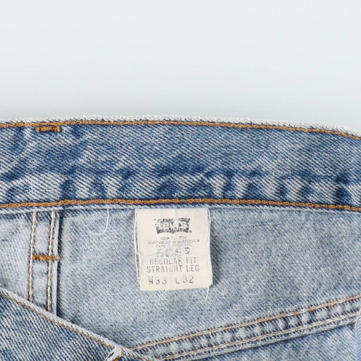 90'S Levi's 505 REGULAR FIT STRAIGHT LEG tapered denim pants for men, W31 equivalent, vintage cotton Blue type light blue Vintage Second Hand