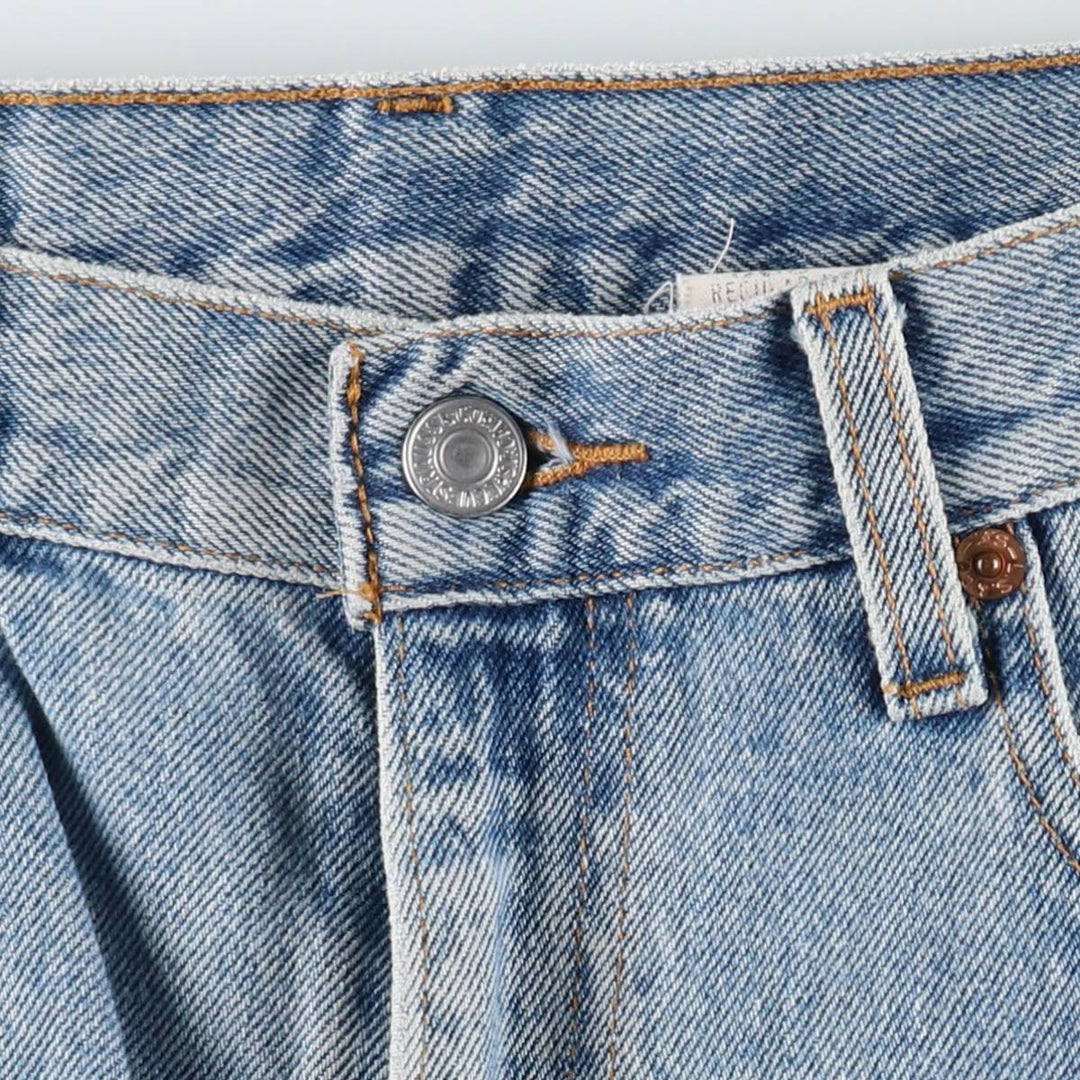 90'S Levi's 505 REGULAR FIT STRAIGHT LEG tapered denim pants for men, W31 equivalent, vintage cotton Blue type light blue Vintage Second Hand