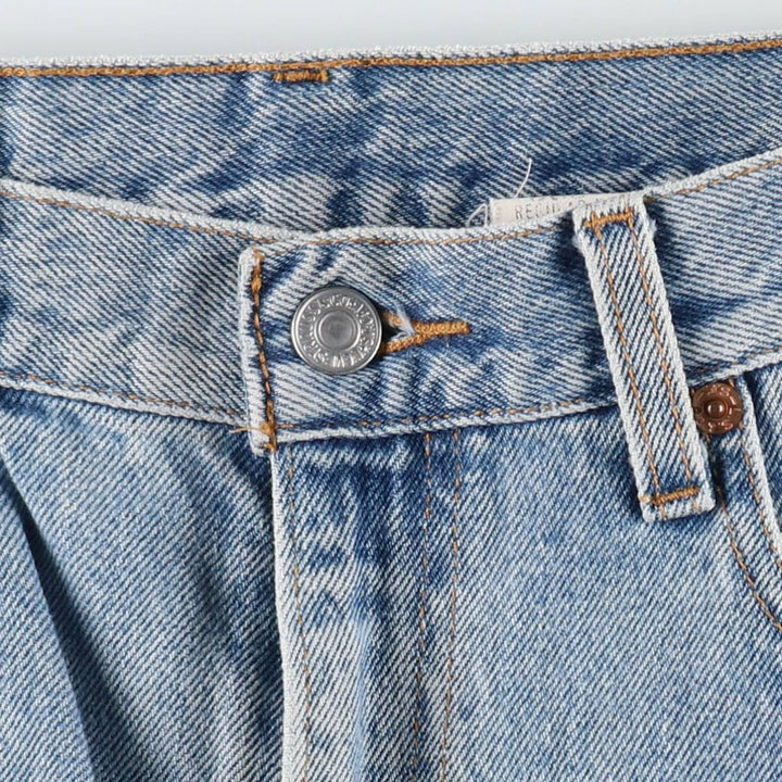 90'S Levi's 505 REGULAR FIT STRAIGHT LEG tapered denim pants for men, W31 equivalent, vintage cotton Blue type light blue Vintage Second Hand