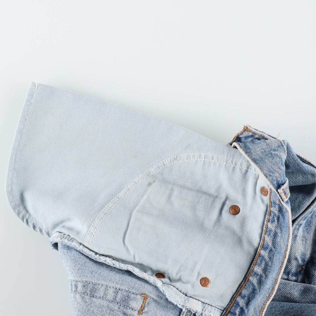 90'S Levi's 505 REGULAR FIT STRAIGHT LEG tapered denim pants for men, W31 equivalent, vintage cotton Blue type light blue Vintage Second Hand