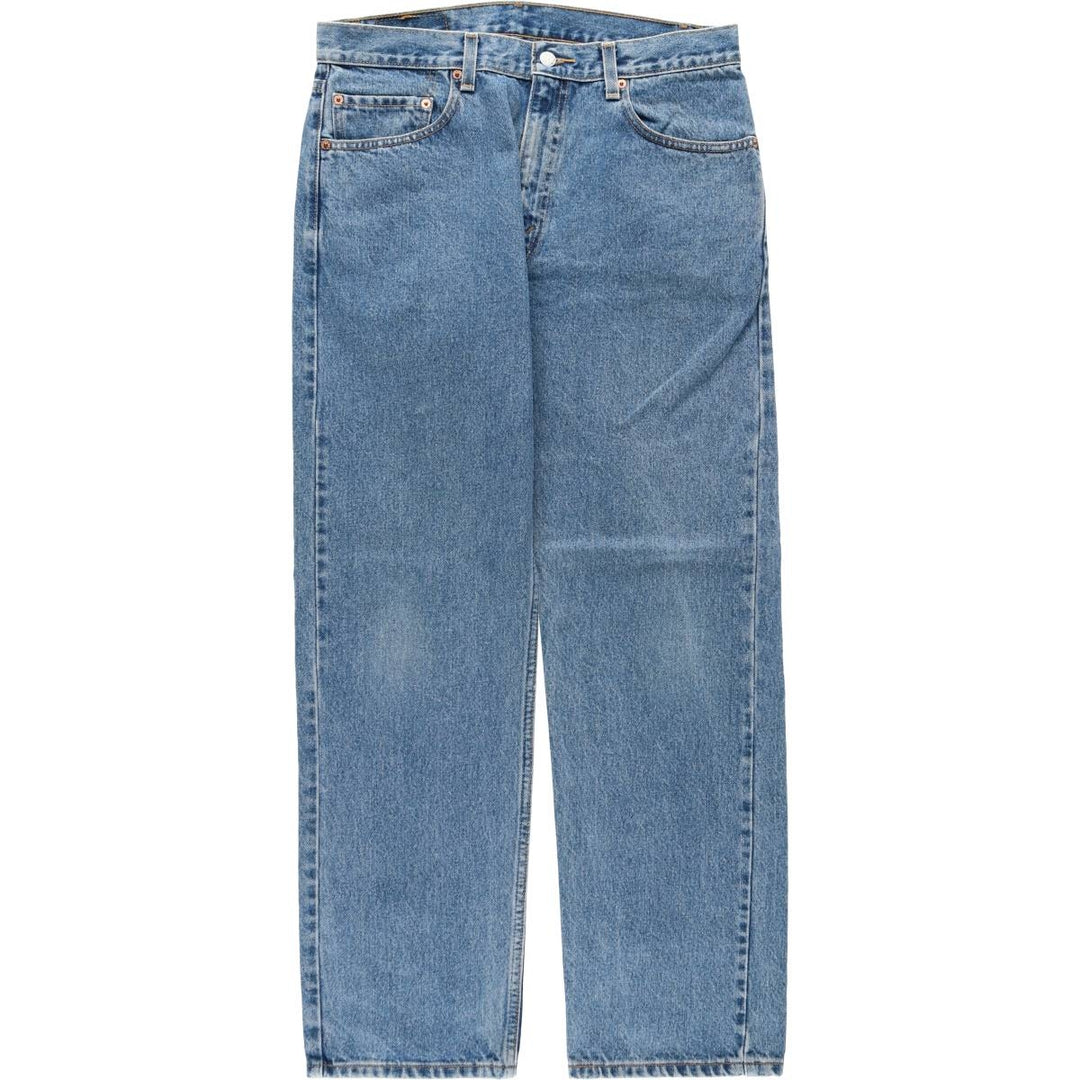 00'S Levi's 505 REGULAR FIT STRAIGHT LEG tapered denim pants for men, size w34 cotton blue type Vintage Second Hand