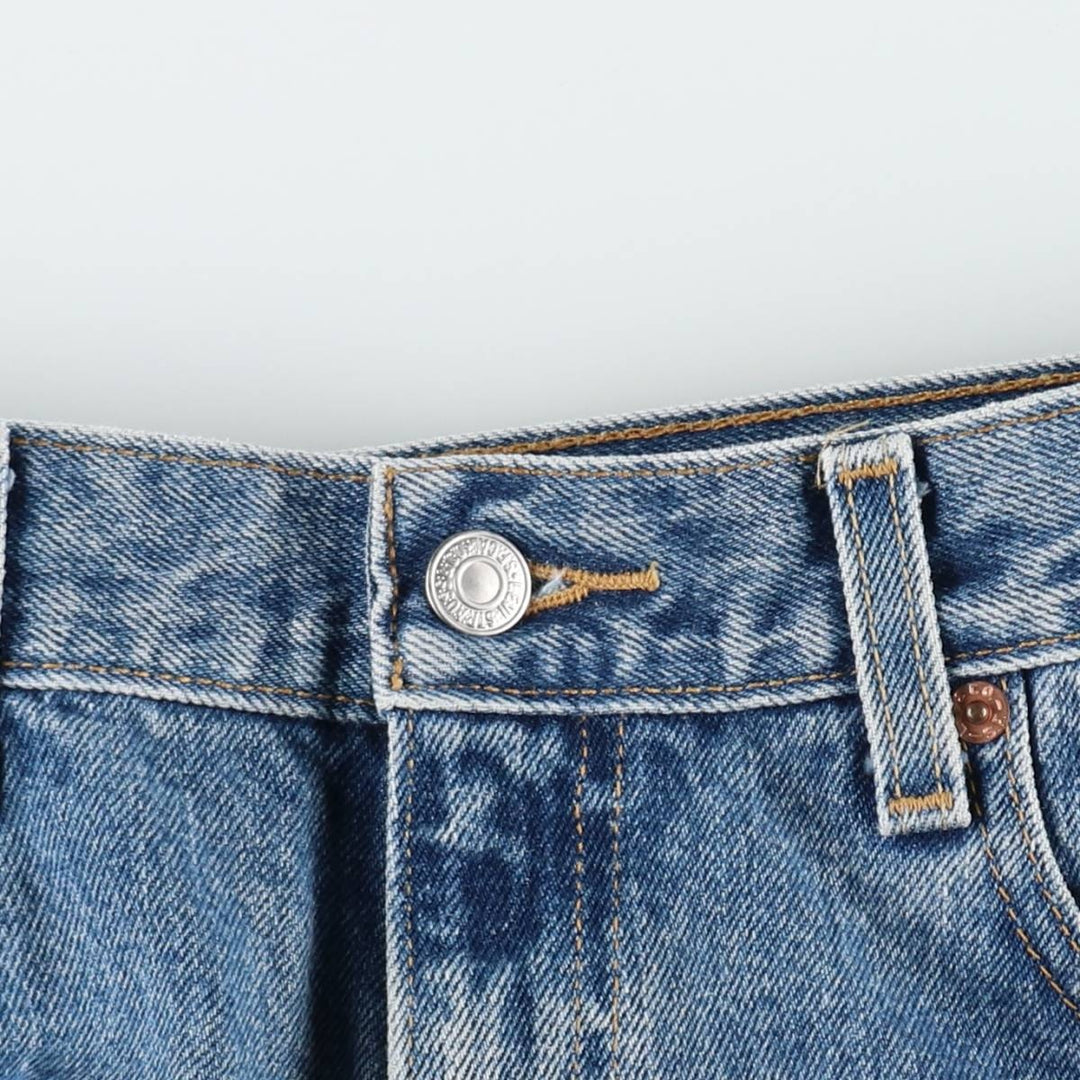 00'S Levi's 505 REGULAR FIT STRAIGHT LEG tapered denim pants for men, size w34 cotton blue type Vintage Second Hand