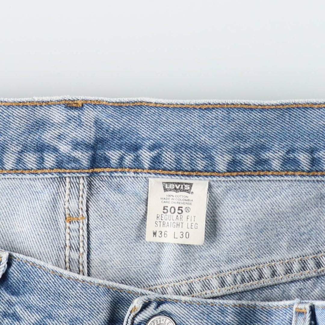 2000'S Levi's 505-4091 Regular Fit Straight Leg Tapered Denim Pants, Men's Size W35 (approx.) cotton blue type Vintage Second Hand