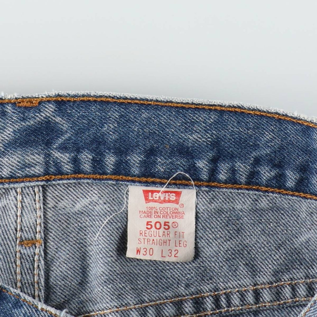 90'S Levi's 505 Regular Fit Straight Leg Tapered Denim Pants, Men's, Vintage, Size W30 cotton blue type Vintage Second Hand