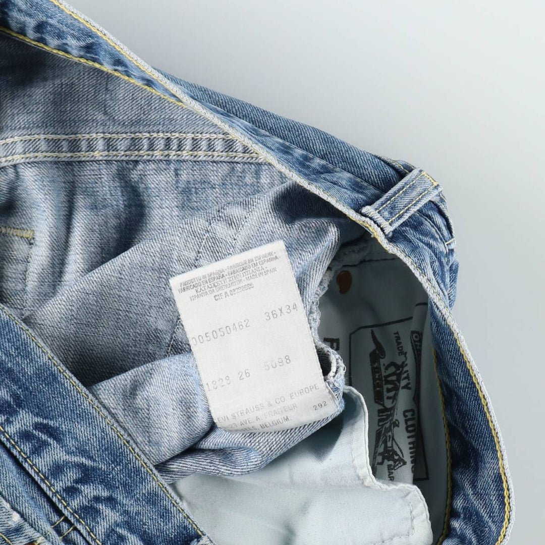 1990'S Levi's 505-0426 Euro Model Tapered Denim Pants, Made in Spain, Men's W35 (approx.), Vintage cotton blue type Vintage Second Hand