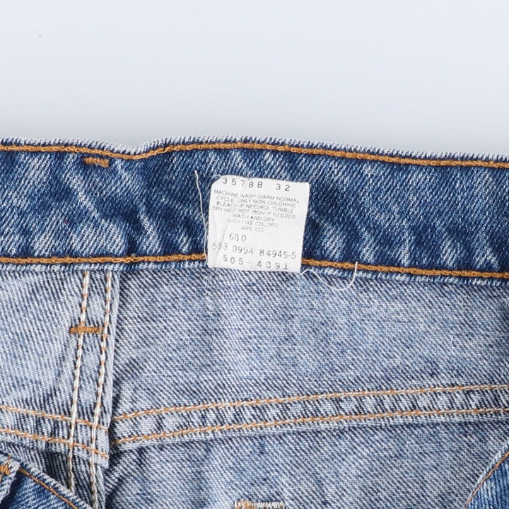 90'S Levi's 505-4891 Tapered Denim Pants, Made in USA, Men's, Size 36, Vintage cotton blue type Vintage Second Hand