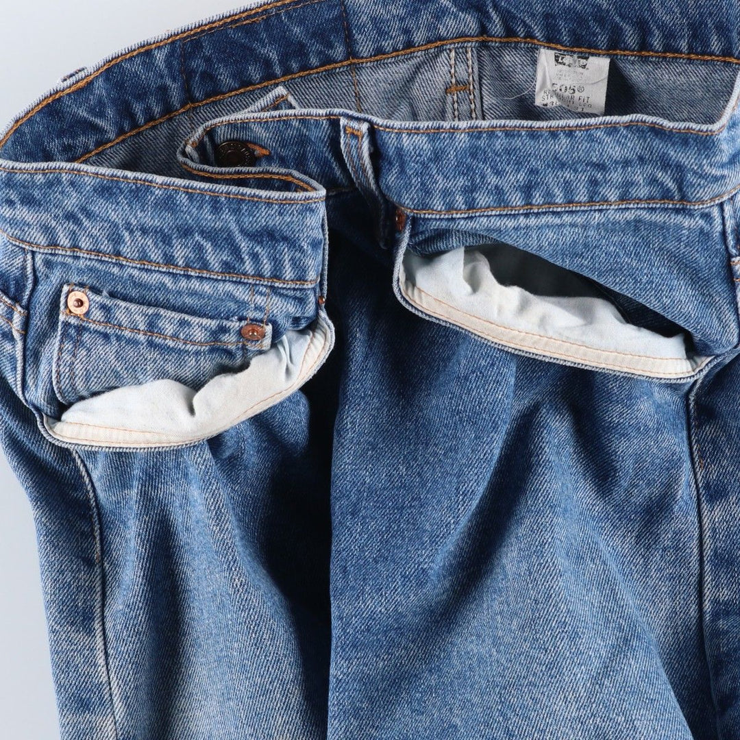90'S Levi's 505-4891 Tapered Denim Pants, Made in USA, Men's, Size 36, Vintage cotton blue type Vintage Second Hand