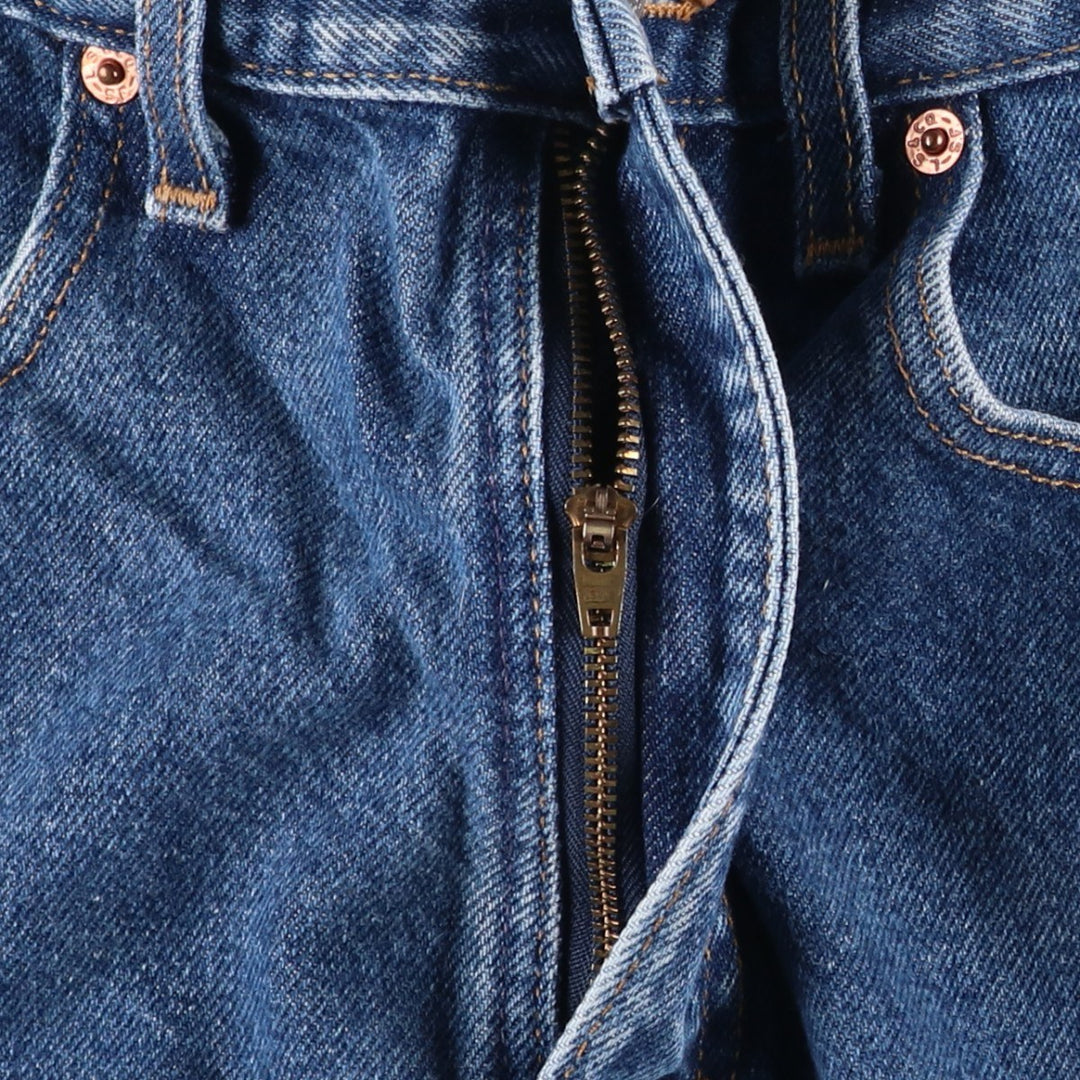 00'S Levi's 505 REGULAR FIT STRAIGHT LEG tapered denim pants made in USA, men's size w32 cotton blue type Vintage Second Hand