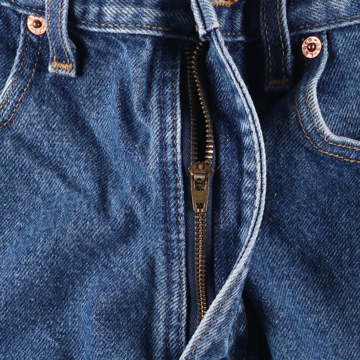 00'S Levi's 505 REGULAR FIT STRAIGHT LEG tapered denim pants made in USA, men's size w32 cotton blue type Vintage Second Hand