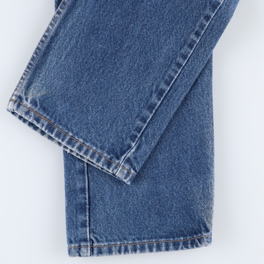 00'S Levi's 505 REGULAR FIT STRAIGHT LEG tapered denim pants made in USA, men's size w32 cotton blue type Vintage Second Hand