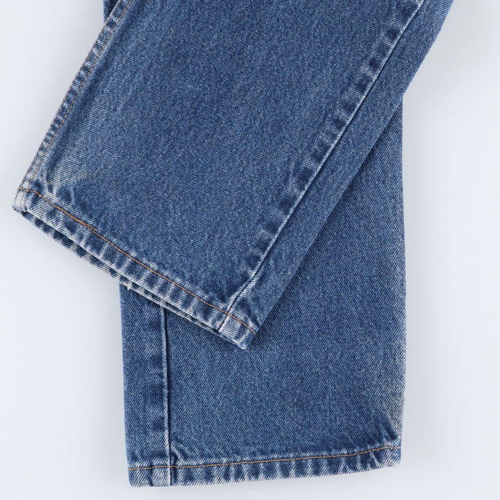 00'S Levi's 505 REGULAR FIT STRAIGHT LEG tapered denim pants made in USA, men's size w32 cotton blue type Vintage Second Hand