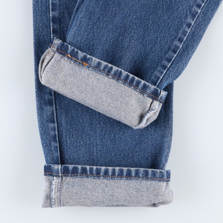 00'S Levi's 505 REGULAR FIT STRAIGHT LEG tapered denim pants made in USA, men's size w32 cotton blue type Vintage Second Hand