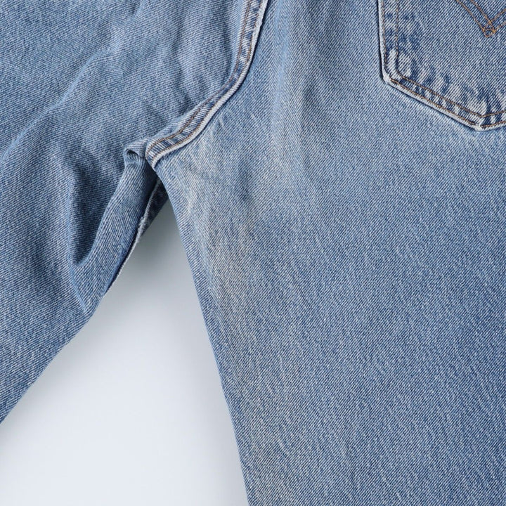 00'S Levi's 505 REGULAR FIT STRAIGHT LEG tapered denim pants made in USA, men's size w34 cotton blue type Vintage Second Hand