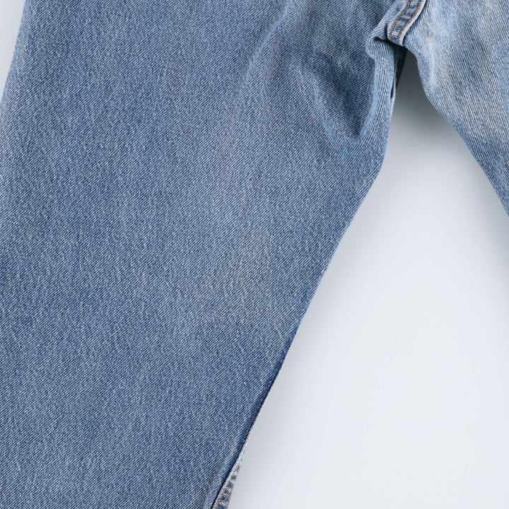 00'S Levi's 505 REGULAR FIT STRAIGHT LEG tapered denim pants made in USA, men's size w34 cotton blue type Vintage Second Hand