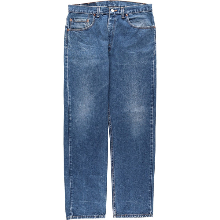 00'S Levi's 505 REGULAR FIT tapered denim pants made in USA, men's size w34 cotton blue type Vintage Second Hand