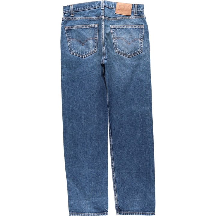 00'S Levi's 505 REGULAR FIT tapered denim pants made in USA, men's size w34 cotton blue type Vintage Second Hand