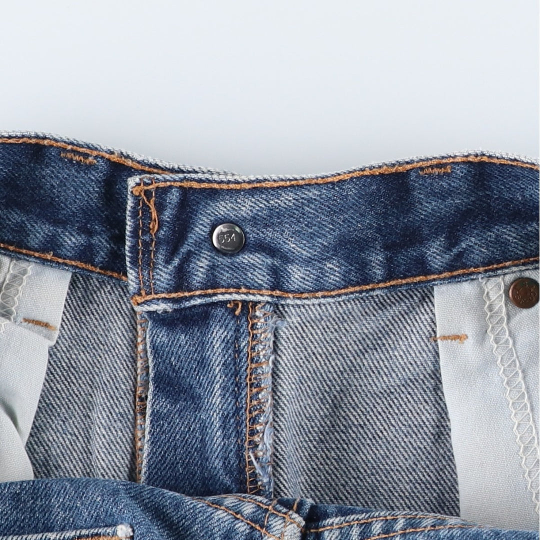 00'S Levi's 505 REGULAR FIT tapered denim pants made in USA, men's size w34 cotton blue type Vintage Second Hand