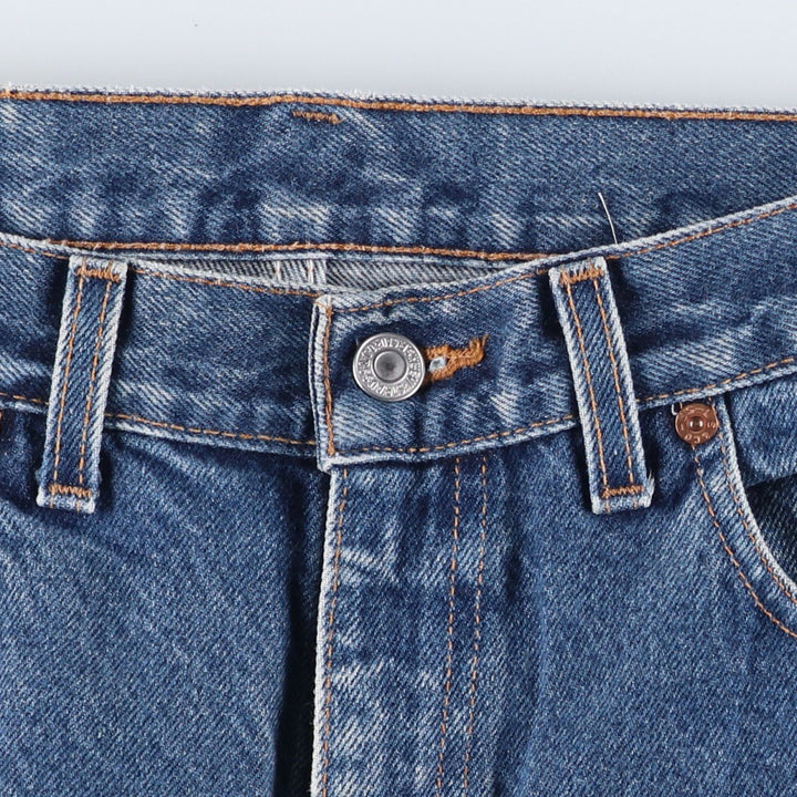 00'S Levi's 505 REGULAR FIT tapered denim pants made in USA, men's size w34 cotton blue type Vintage Second Hand