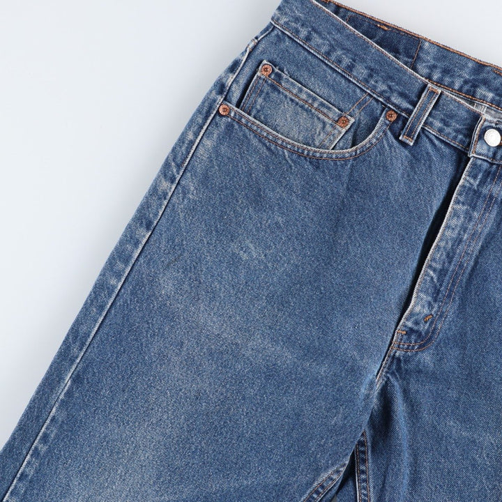 00'S Levi's 505 REGULAR FIT tapered denim pants made in USA, men's size w34 cotton blue type Vintage Second Hand