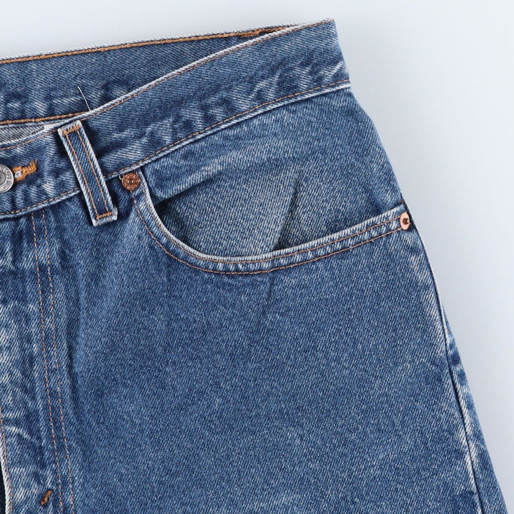 00'S Levi's 505 REGULAR FIT tapered denim pants made in USA, men's size w34 cotton blue type Vintage Second Hand