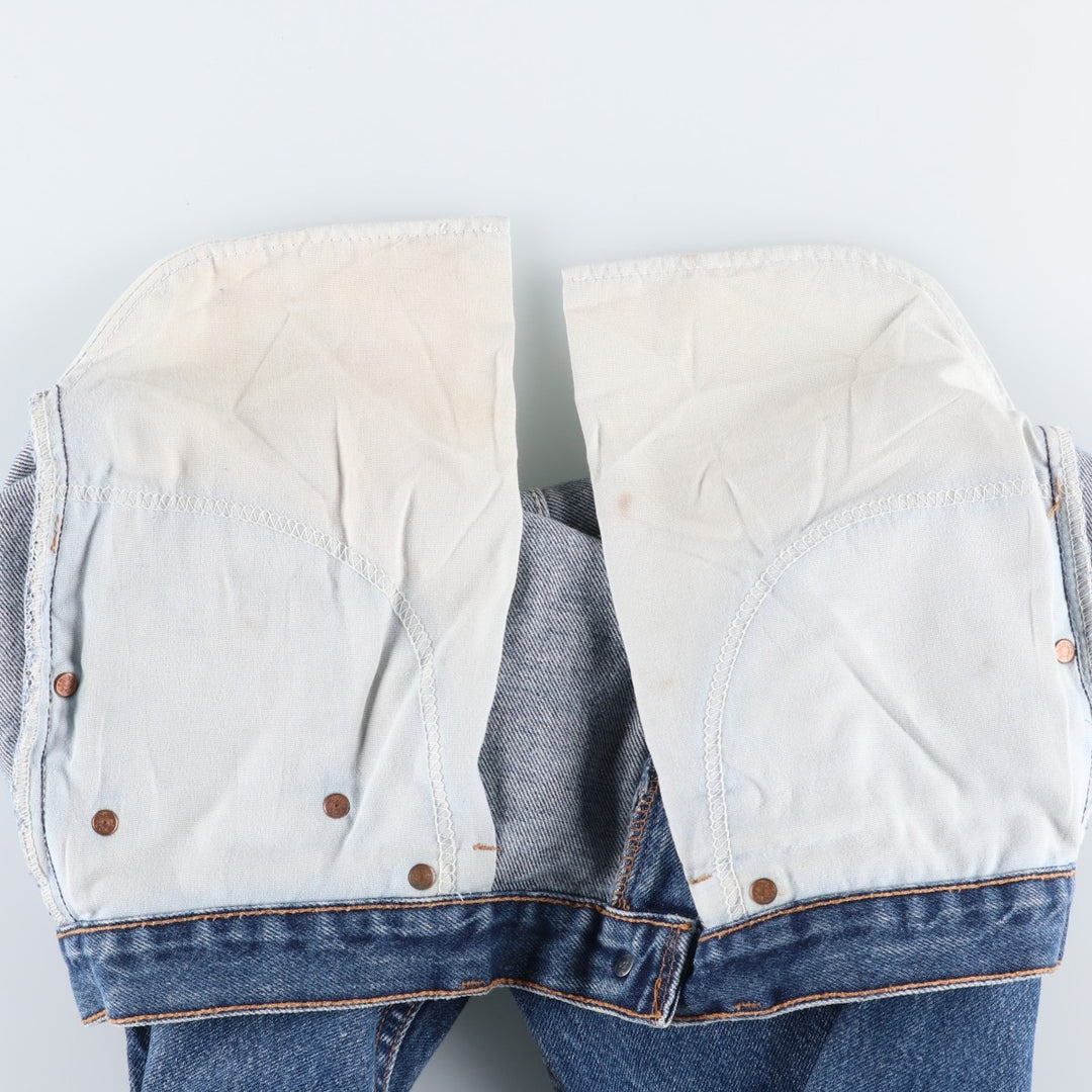 00'S Levi's 505 REGULAR FIT tapered denim pants made in USA, men's size w34 cotton blue type Vintage Second Hand