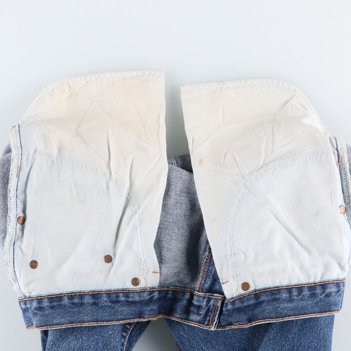 00'S Levi's 505 REGULAR FIT tapered denim pants made in USA, men's size w34 cotton blue type Vintage Second Hand