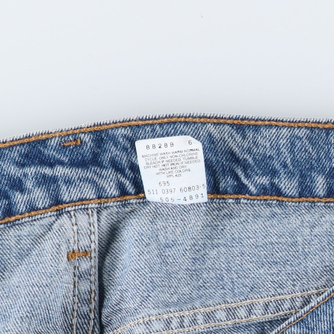 1990'S Levi's 505-4891 Tapered Denim Pants, Made in USA, Men's W35 (approx.), Vintage cotton blue type Vintage Second Hand