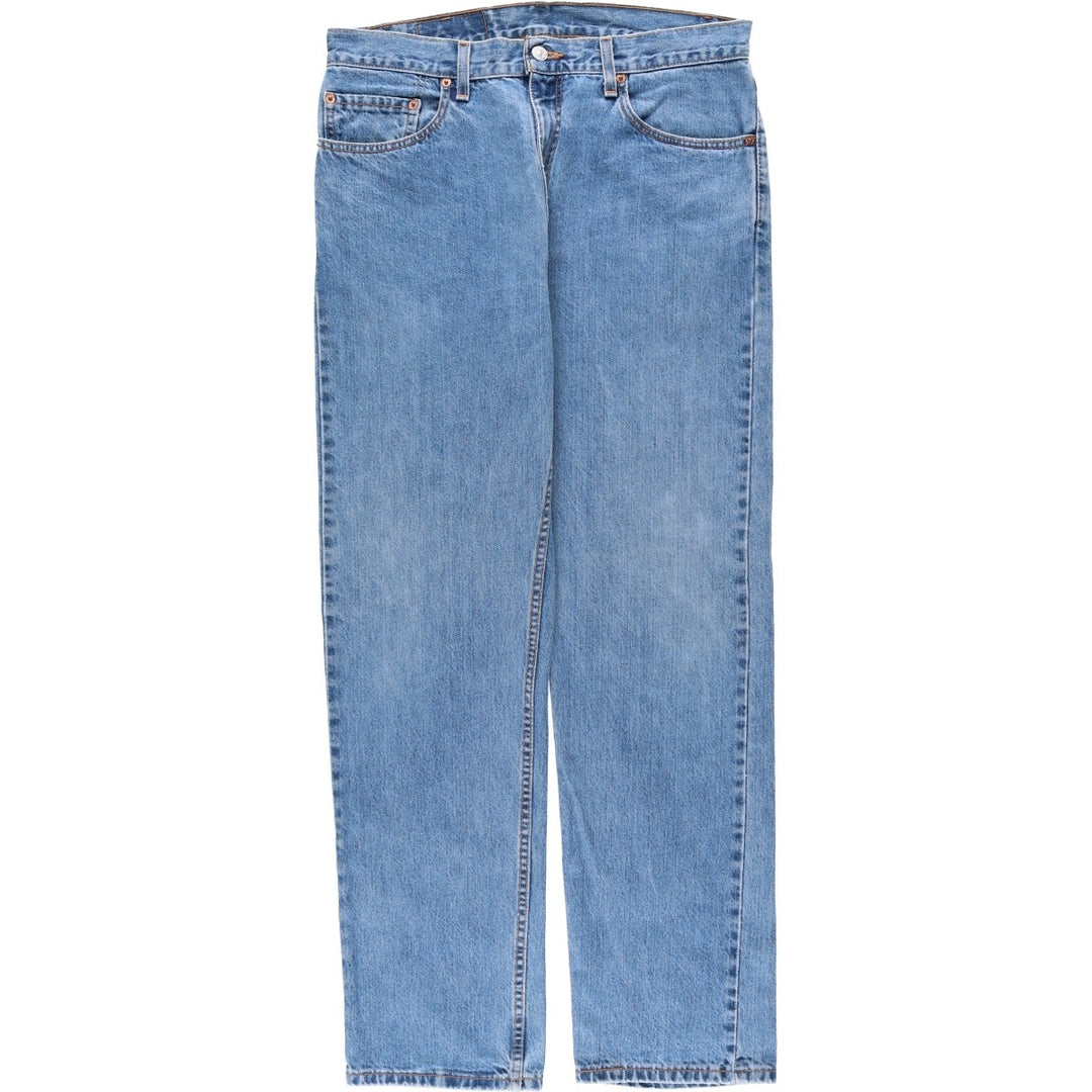 00'S Levi's 505 REGULAR FIT STRAIGHT LEG tapered denim pants made in USA, men's size w34 cotton blue type Vintage Second Hand