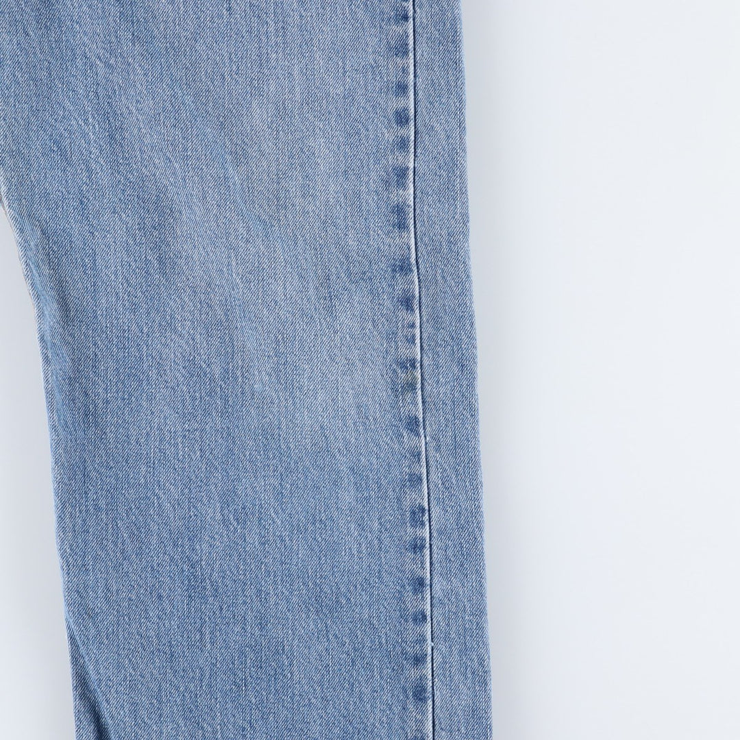 00'S Levi's 505 REGULAR FIT STRAIGHT LEG tapered denim pants made in USA, men's size w34 cotton blue type Vintage Second Hand