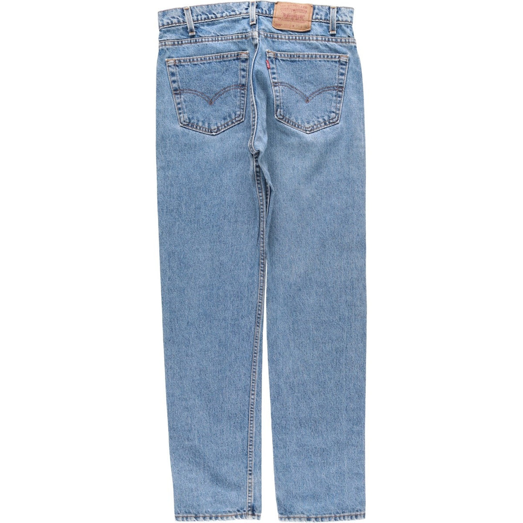 90'S Levi's 505-4891 Tapered Denim Pants, Made in USA, Men's, Size W33, Vintage cotton blue type Vintage Second Hand