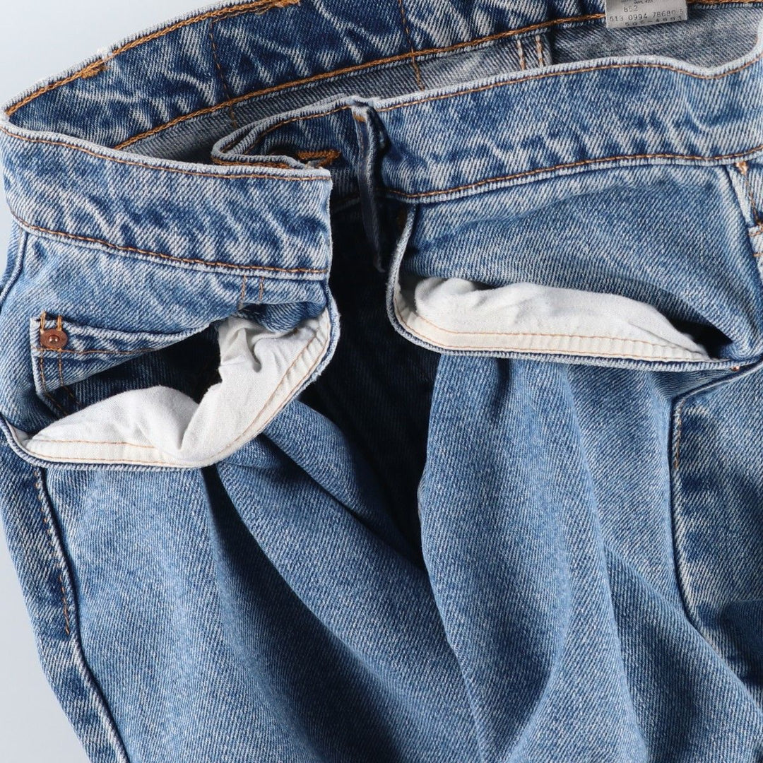 90'S Levi's 505-4891 Tapered Denim Pants, Made in USA, Men's, Size W33, Vintage cotton blue type Vintage Second Hand