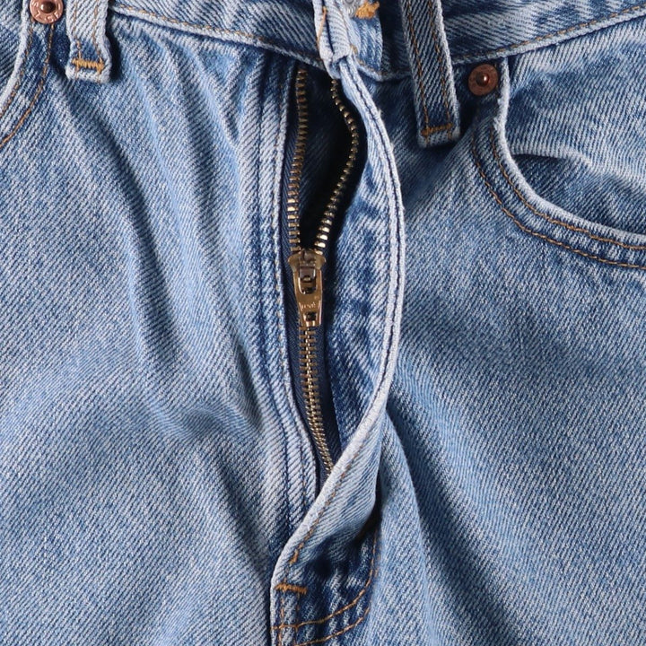 00'S Levi's 505 REGULAR FIT STRAIGHT LEG tapered denim pants made in USA, men's size w32 cotton blue type Vintage Second Hand
