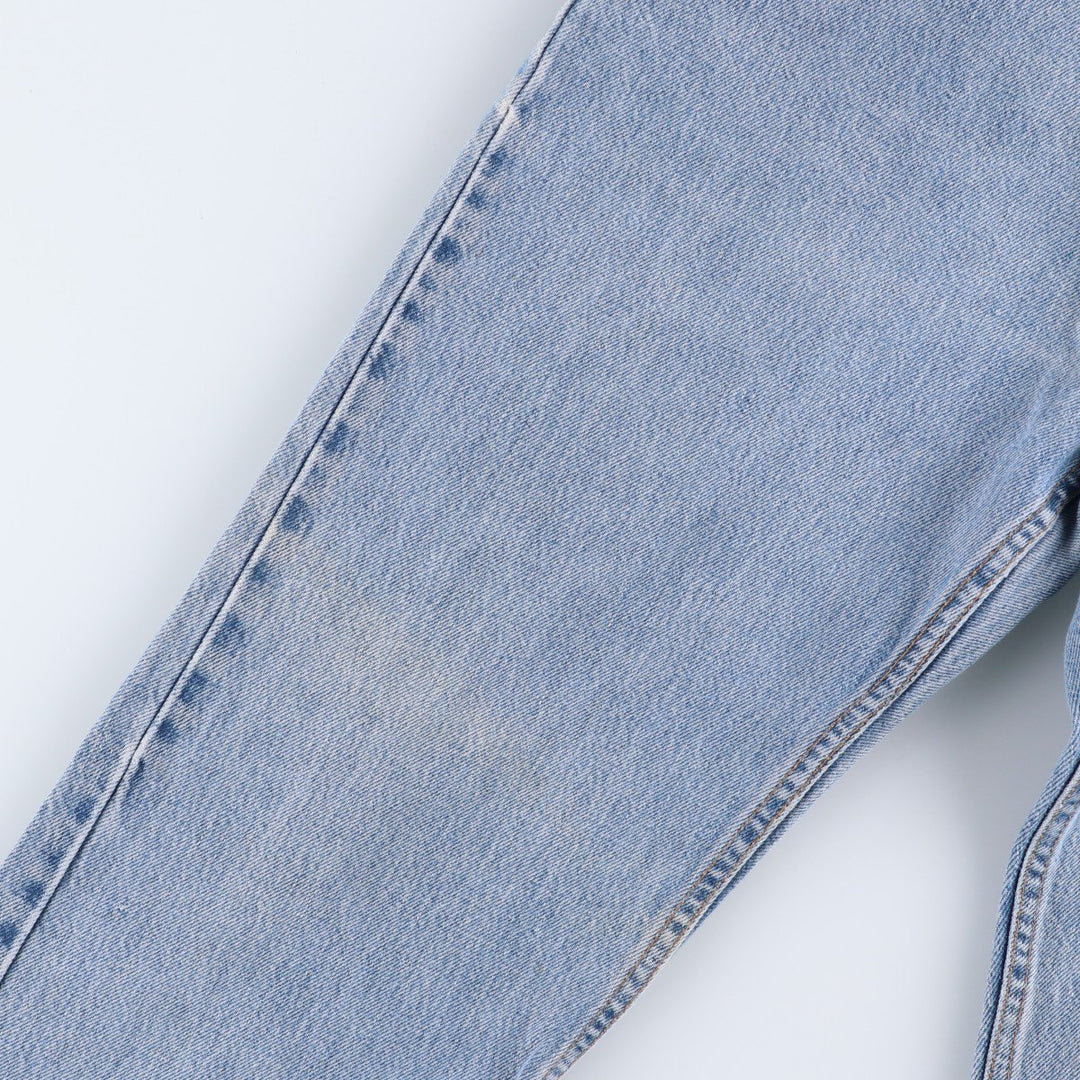 00'S Levi's 505 REGULAR FIT STRAIGHT LEG tapered denim pants made in USA, men's size w32 cotton blue type Vintage Second Hand