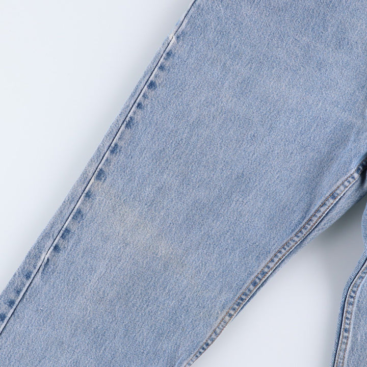 00'S Levi's 505 REGULAR FIT STRAIGHT LEG tapered denim pants made in USA, men's size w32 cotton blue type Vintage Second Hand
