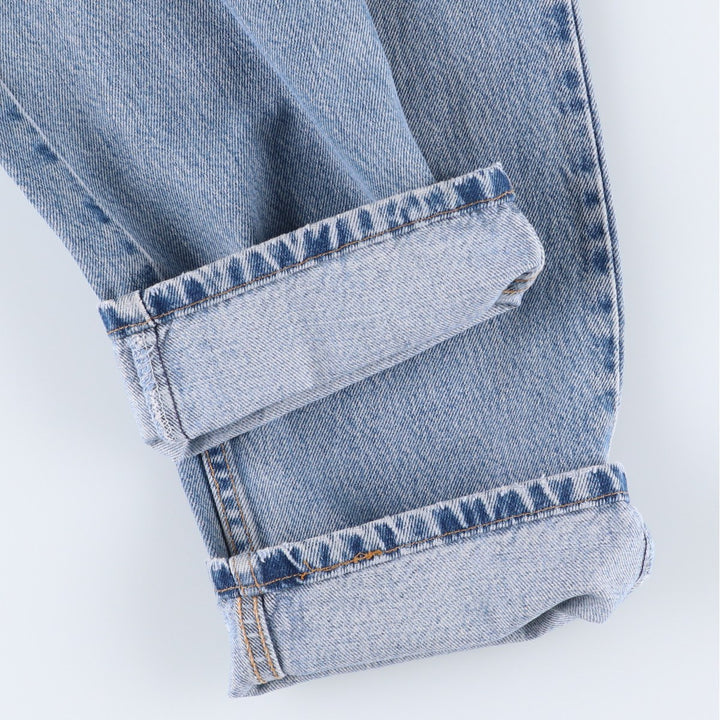 00'S Levi's 505 REGULAR FIT STRAIGHT LEG tapered denim pants made in USA, men's size w32 cotton blue type Vintage Second Hand