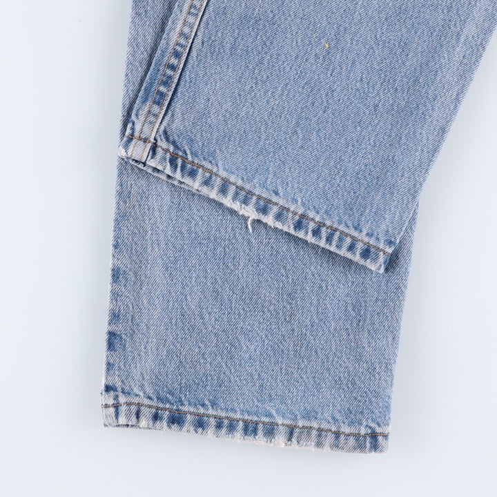 00'S Levi's 505 REGULAR FIT STRAIGHT LEG tapered denim pants made in USA, men's size w32 cotton blue type Vintage Second Hand