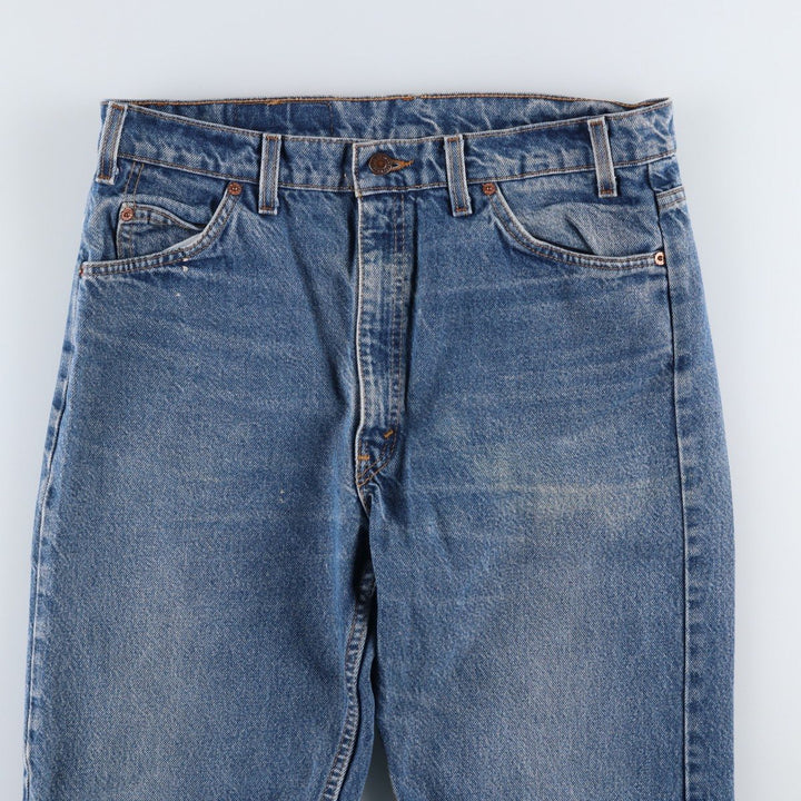 Levi's 505 Regular Fit Straight Leg Orange Tab Tapered Denim Pants, Men's W35 (approx.) unclear blue type Vintage Second Hand