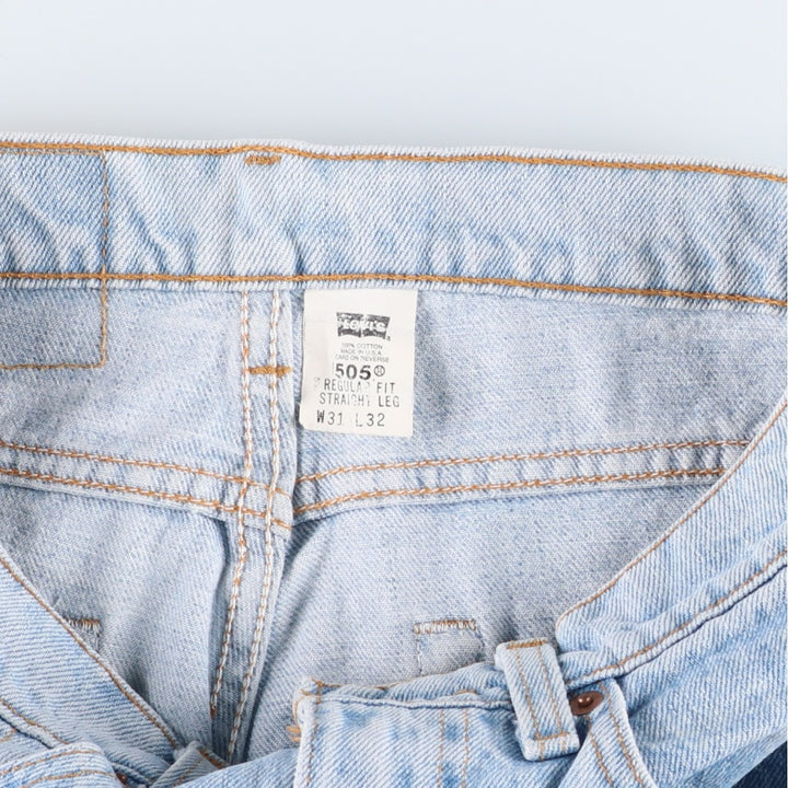 1990'S Levi's 505-4834 Tapered Denim Pants, Made in USA, Men's Size W30 (approx.), Vintage cotton blue type Vintage Second Hand