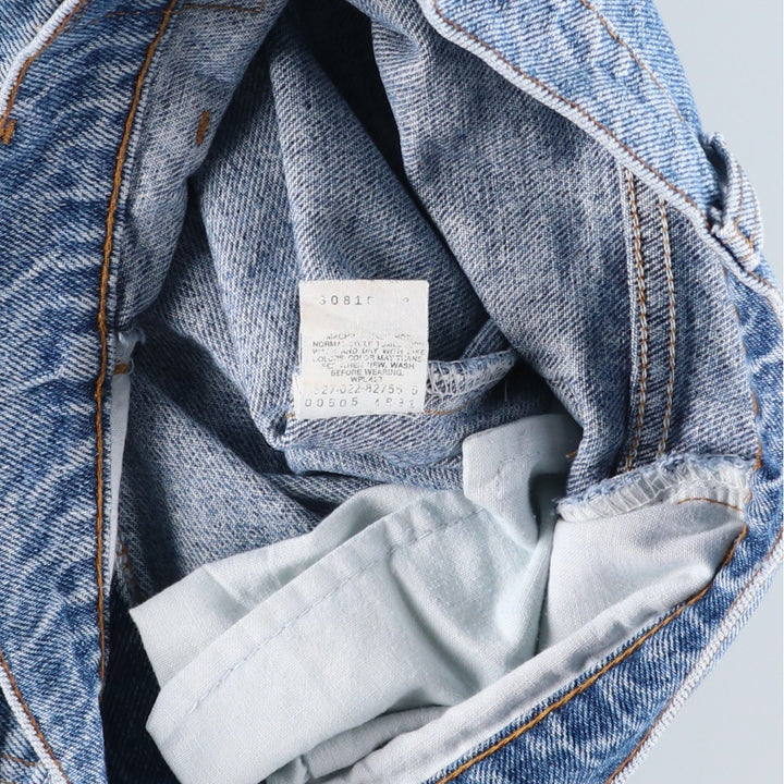 90'S Levi's 505 Tapered Denim Pants, Made in USA, Men's, Size W30, Vintage cotton blue type Vintage Second Hand