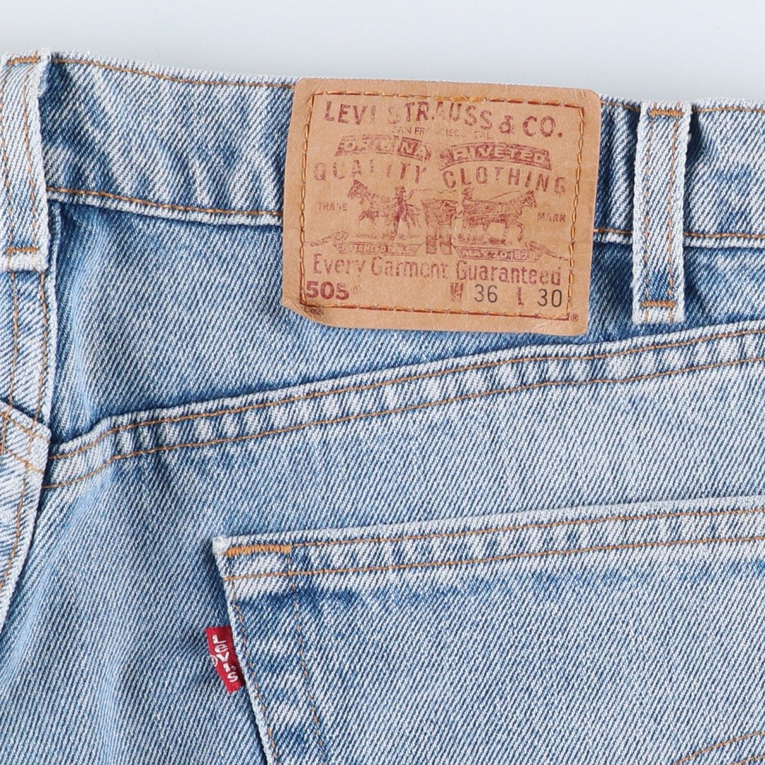 90'S Levi's 505-4891 Tapered Denim Pants, Made in USA, Men's, Size 36, Vintage cotton blue type Vintage Second Hand
