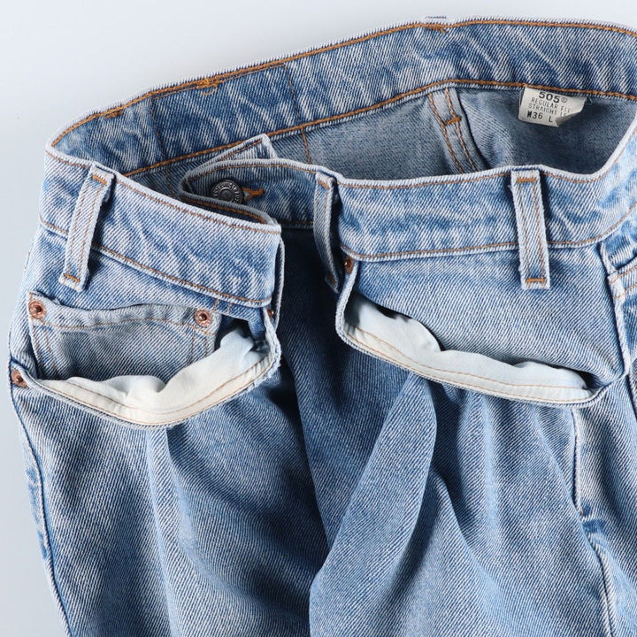 90'S Levi's 505-4891 Tapered Denim Pants, Made in USA, Men's, Size 36, Vintage cotton blue type Vintage Second Hand