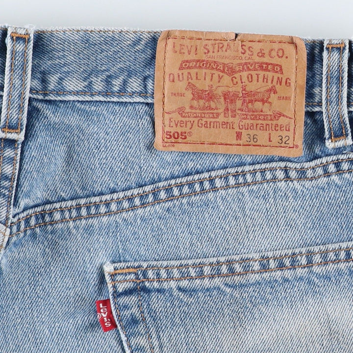 Levi's 505 Regular Fit Straight Leg Tapered Denim Pants, Men's Size W36 (approx.) cotton blue type Vintage Second Hand