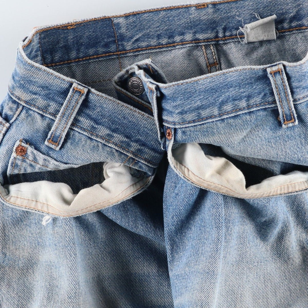 Levi's 505 Regular Fit Straight Leg Tapered Denim Pants, Men's Size W36 (approx.) cotton blue type Vintage Second Hand