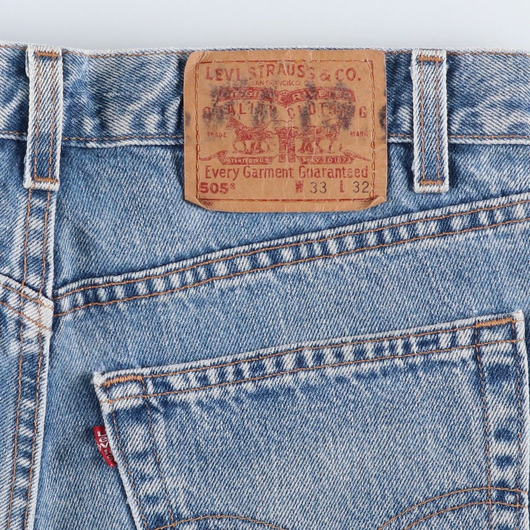 2000'S Levi's 00505-4891 Regular Fit Tapered Denim Pants, Made in USA, Men's Size W33 (approx.) cotton blue type Vintage Second Hand