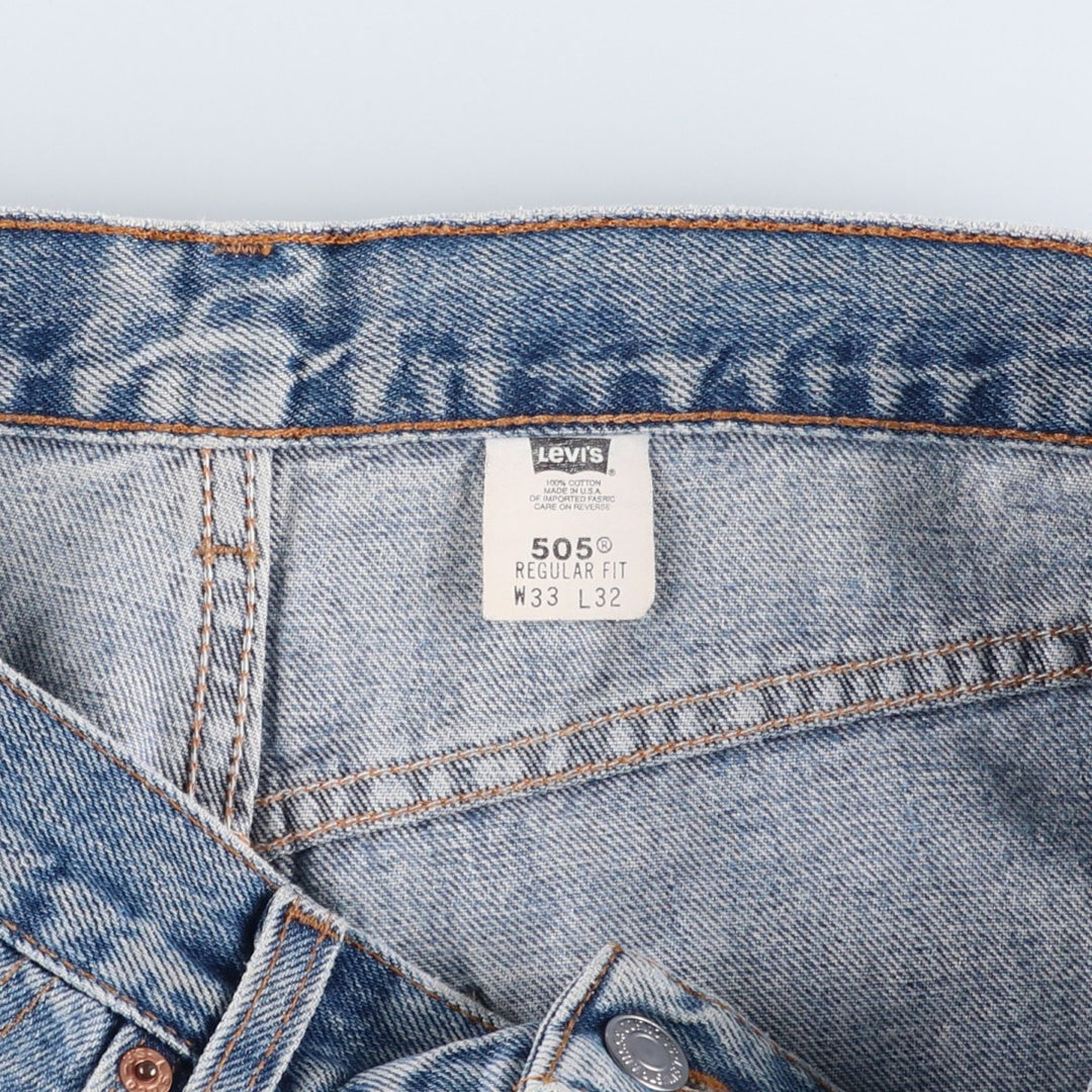 2000'S Levi's 00505-4891 Regular Fit Tapered Denim Pants, Made in USA, Men's Size W33 (approx.) cotton blue type Vintage Second Hand