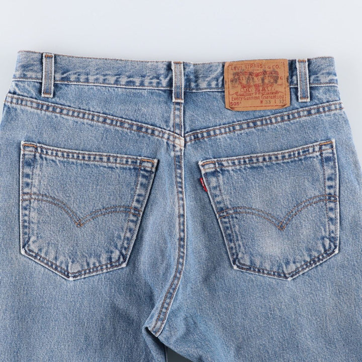 2000'S Levi's 00505-4891 Regular Fit Tapered Denim Pants, Made in USA, Men's Size W33 (approx.) cotton blue type Vintage Second Hand