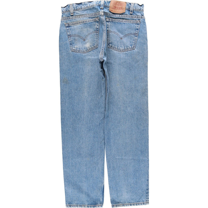 1990'S Levi's 505-4891 Regular Fit Straight Leg Tapered Denim Pants, Made in USA, Men's Size W33 (approx.), Vintage cotton blue type Vintage Second Hand