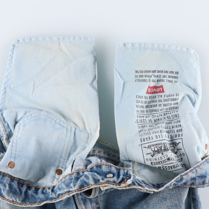1990'S Levi's 505-4891 Regular Fit Straight Leg Tapered Denim Pants, Made in USA, Men's Size W33 (approx.), Vintage cotton blue type Vintage Second Hand
