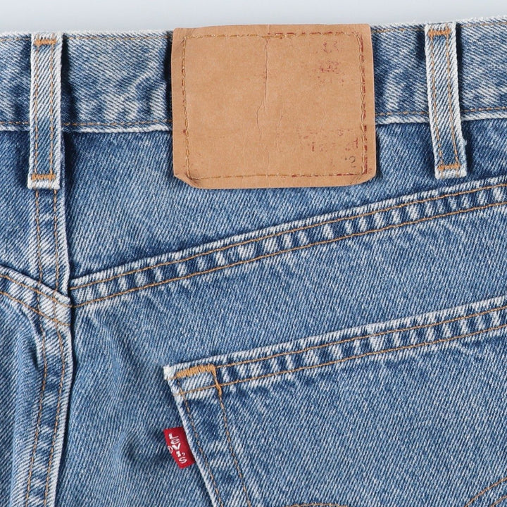 00'S Levi's 505 REGULAR FIT STRAIGHT LEG tapered denim pants made in USA, men's size w34 cotton Blue type light blue Vintage Second Hand